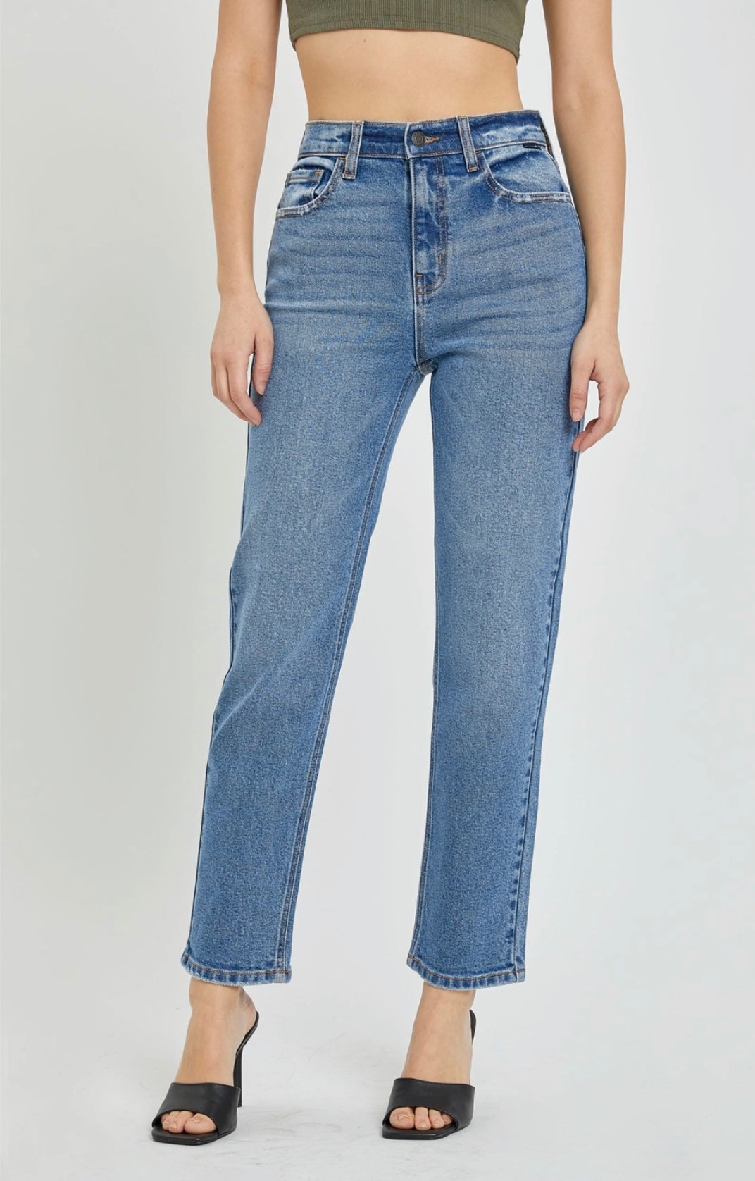 High Rise Straight Leg Jeans