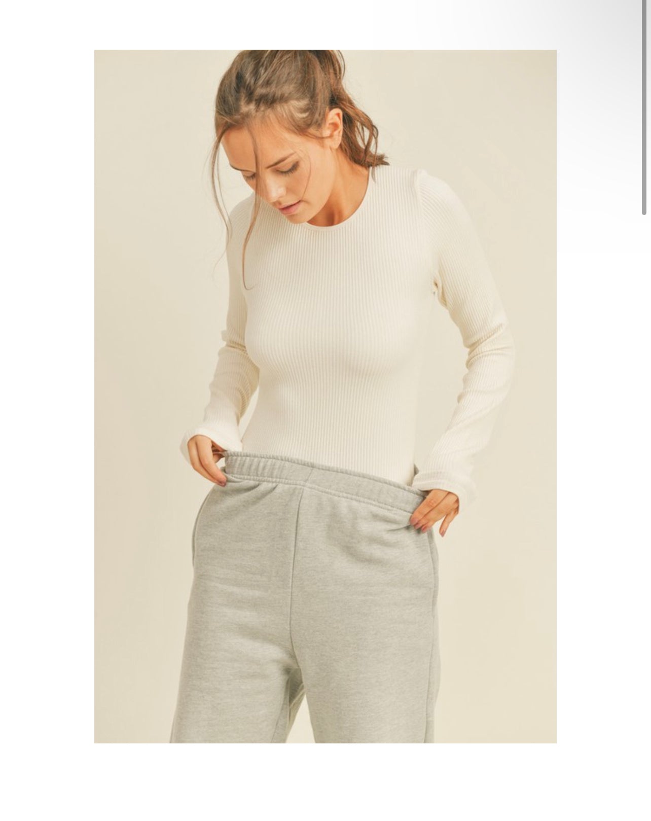 Ribbed long sleeve