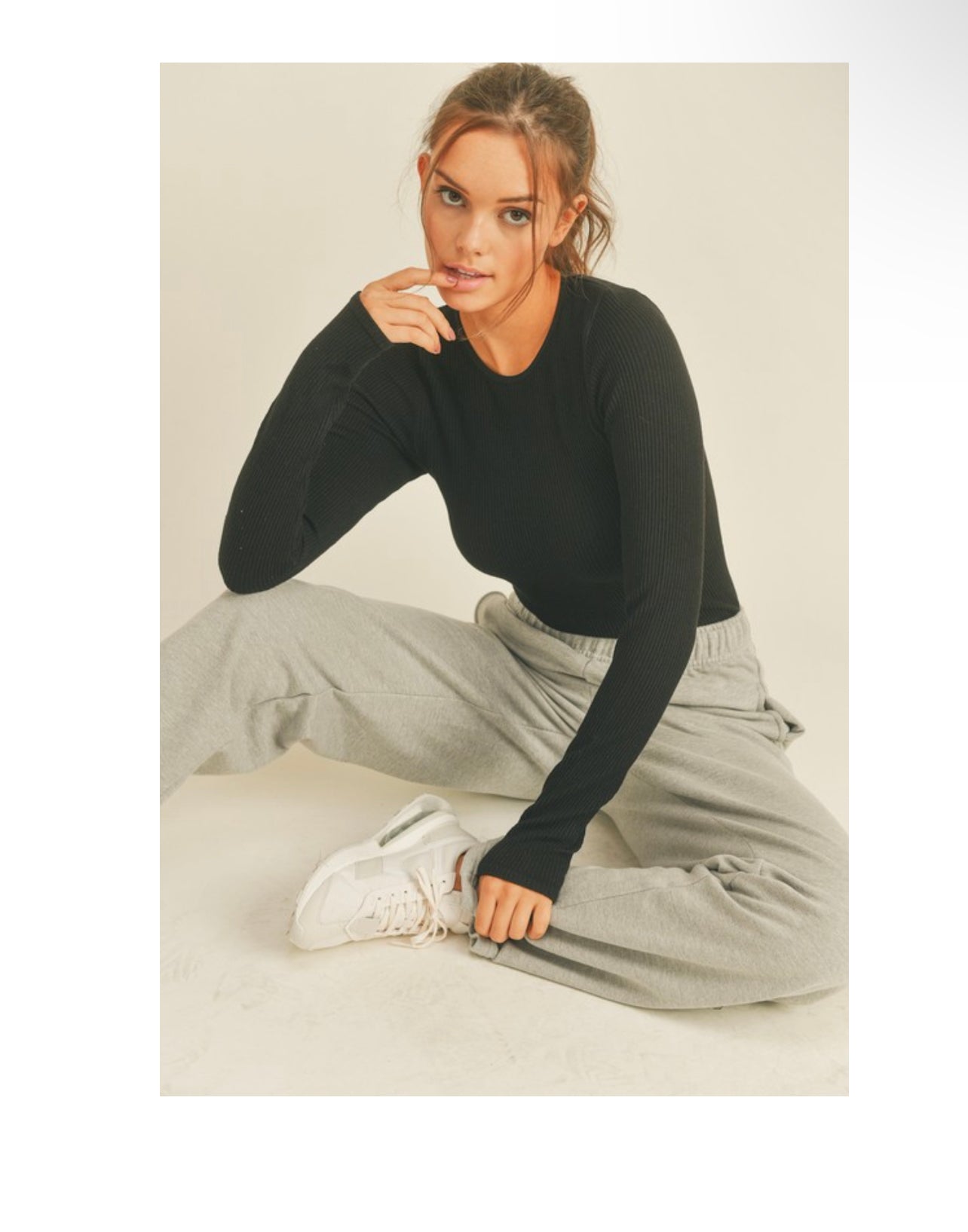 Ribbed long sleeve