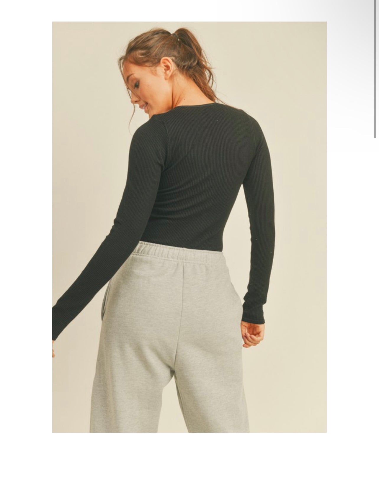 Ribbed long sleeve