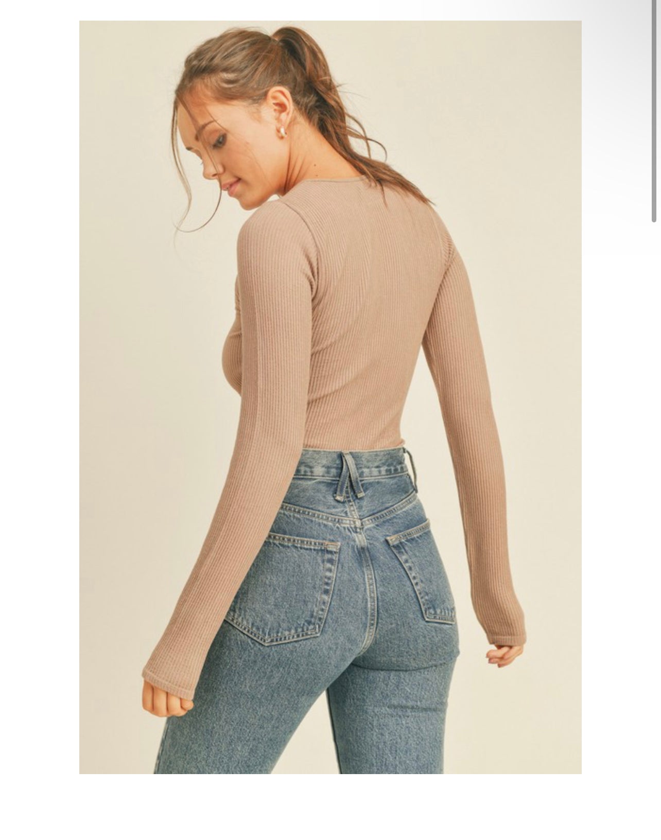Ribbed long sleeve