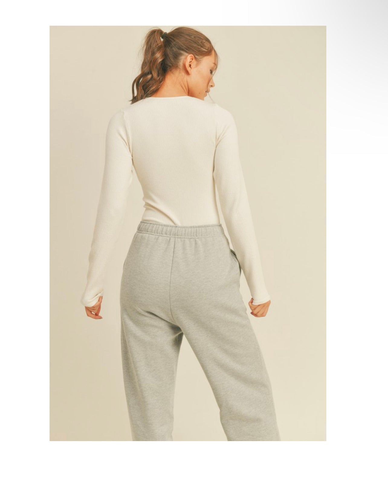 Ribbed long sleeve