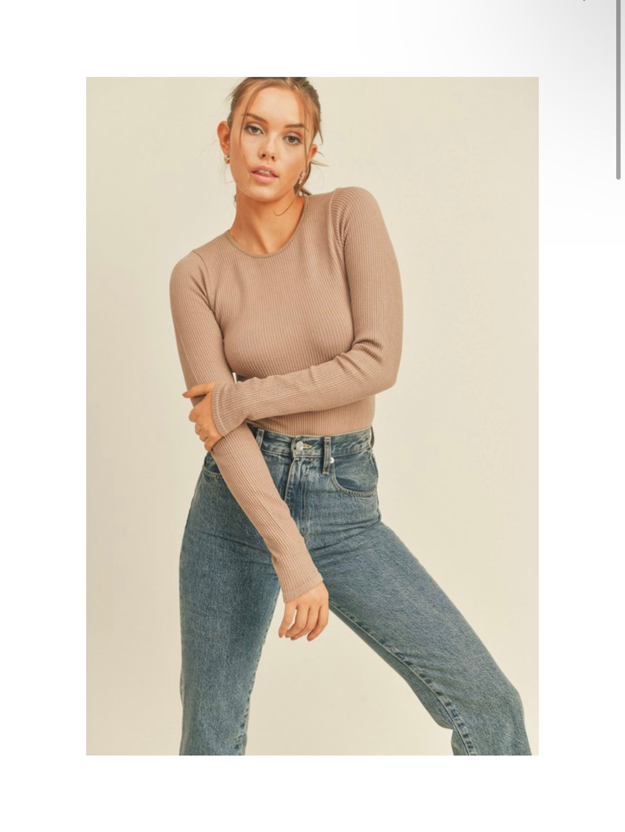 Ribbed long sleeve